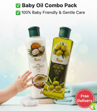 Baby combo ( 200 ml extra virgin olive oil, 200ml virgin coconut oil)
