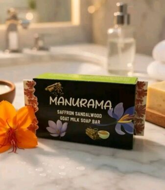 Saffron sandalwood goat milk soap bar 70 gm